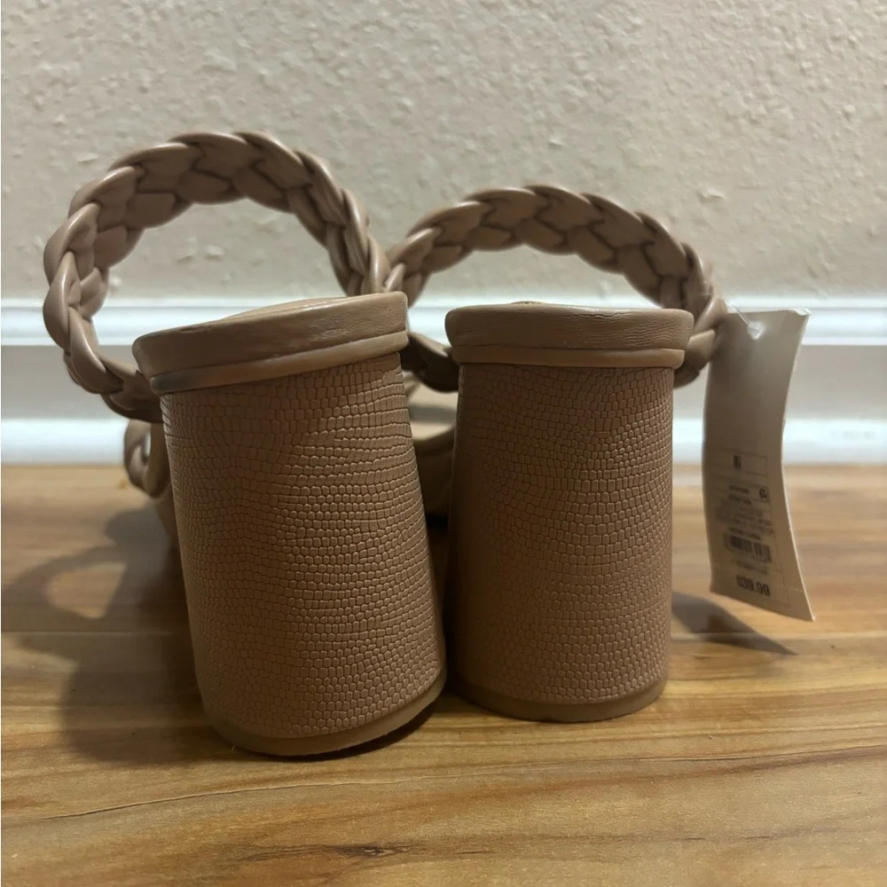 a new day Braided Double Strap Block Heels - Taupe - Picture 3 of 5